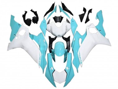Beste Yamaha YZF 600 R6 Motorrad Verkleidung 2017-2025 - Weiss Hellblau