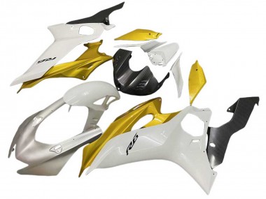 Beste Yamaha YZF 600 R6 Motorrad Verkleidung 2017-2025 - Weiss Gold