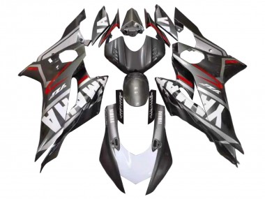 Beste Yamaha YZF 600 R6 Motorrad Verkleidung 2017-2023 - Matt Schwarz Weiss Rot