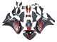 Beste Honda CBR250RR Motorrad Verkleidung 2011-2015 - Matt Schwarz Rot Streifen