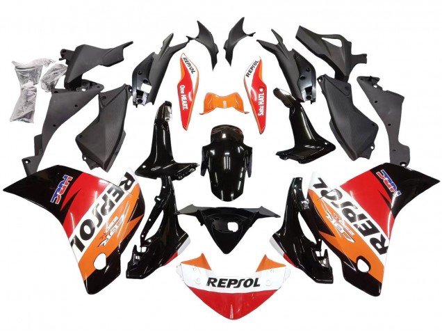 Beste Honda CBR250RR Motorrad Verkleidung 2011-2015 - Orange Weiss Rot Schwarz Glanzendes HRC Repsol