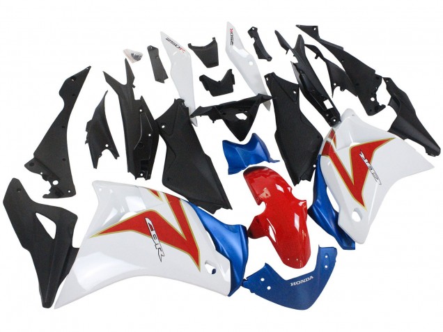 Beste Honda CBR250RR Motorrad Verkleidung 2011-2015 - Weiss Rot Hellblau
