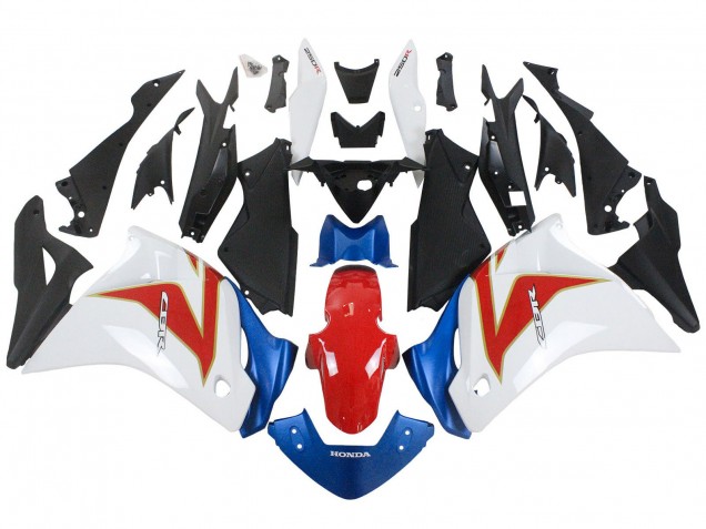 Beste Honda CBR250RR Motorrad Verkleidung 2011-2015 - Weiss Rot Hellblau