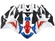 Beste Honda CBR250RR Motorrad Verkleidung 2011-2015 - Weiss Rot Hellblau