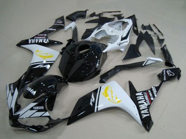 Beste Yamaha YZF R1 Motorrad Verkleidung 2007-2008 - Weiss Schwarz Gelb Dolphin