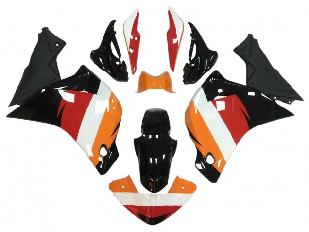Beste Honda CBR250RR Motorrad Verkleidung 2011-2015 - Orange Weiss Rot Glanzendes Schwarz