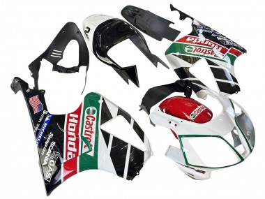 Beste Honda VTR1000 Motorrad Verkleidung 2000-2006 - Weiss Rot Grun Glanzendes Schwarz Castrol