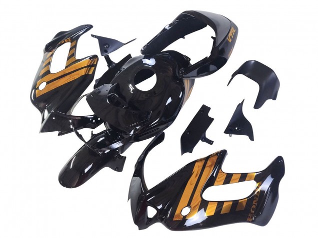 Beste Honda VTR1000F Motorrad Verkleidung 1997-2005 - Glanzendes Schwarz Gold