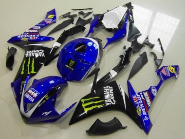 Beste Yamaha YZF R1 Motorrad Verkleidung 2007-2008 - Weiss Blau Schwarz Grun Monster