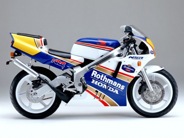 Beste Honda VTR1000F Motorrad Verkleidung 1997-2005 - Weiss Blau Gold Rothmans