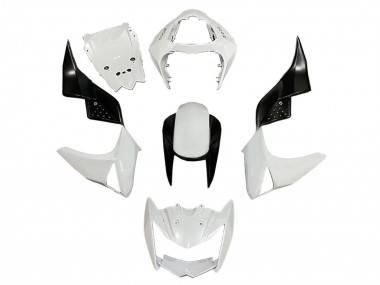 Beste Kawasaki Z1000 Motorrad Verkleidung 2003-2006 - Weiss Glanzendes Schwarz