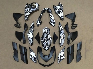 Beste Kawasaki Z1000 Motorrad Verkleidung 2010-2013 - Schwarz Weiss Camouflage