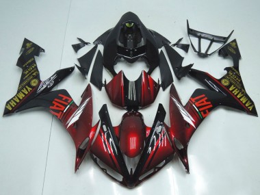 Beste Yamaha YZF R1 Motorrad Verkleidung 2007-2008 - Kastanienbraun Rot Schwarz Fiat
