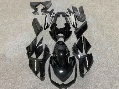 Beste Kawasaki Z1000 Motorrad Verkleidung 2010-2013 - Glanzendes Schwarz Weiss