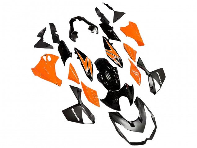 Beste Kawasaki Z1000 Motorrad Verkleidung 2010-2013 - Orange Glanzendes Schwarz