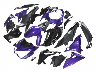 Beste Kawasaki Z1000 Motorrad Verkleidung 2014-2019 - Lila Glanzendes Schwarz Matt Schwarz