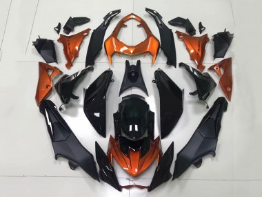 Beste Kawasaki Z1000 Motorrad Verkleidung 2014-2019 - Orange Glanzendes Schwarz Matt Schwarz