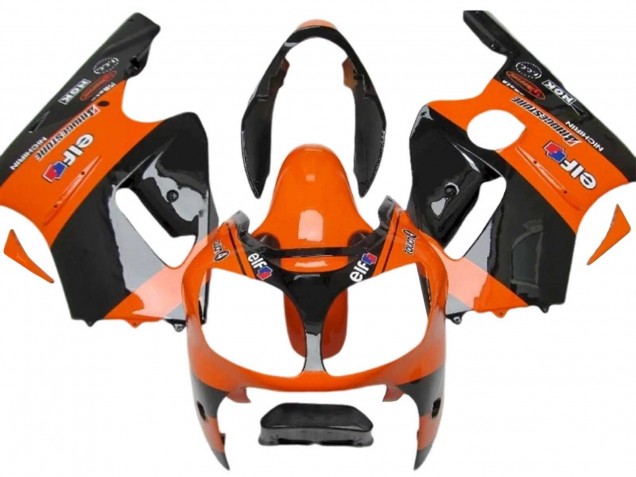 Beste Kawasaki ZX12R Motorrad Verkleidung 2000-2001 - Orange Schwarz Elf Michelin