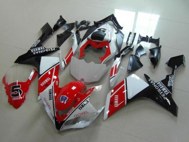 Beste Yamaha YZF R1 Motorrad Verkleidung 2007-2008 - Weiss Rot Schwarz Petronas Goxel