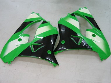 Beste Kawasaki ZX9R Motorrad Verkleidung 2000-2001 - Grun Silber Schwarz