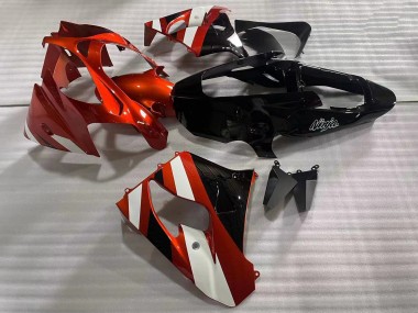 Beste Kawasaki ZX9R Motorrad Verkleidung 2002-2003 - Rot Weiss Glanzendes Schwarz