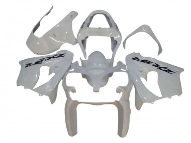 Beste Kawasaki ZX9R Motorrad Verkleidung 2002-2003 - Weiss Schwarz Aufkleber