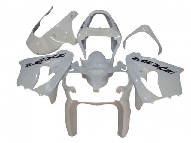 Beste Kawasaki ZX9R Motorrad Verkleidung 2002-2003 - Weiss Schwarz Aufkleber
