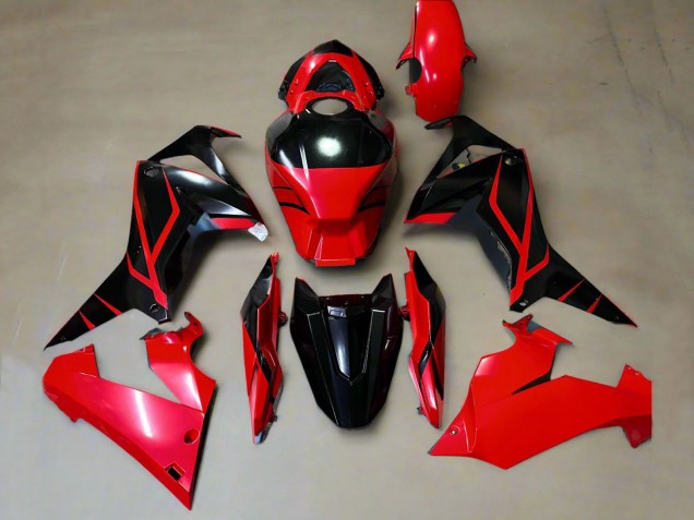 Beste Honda CBR650R Motorrad Verkleidung 2019-2020 - Rot Glanzendes Schwarz Streifen