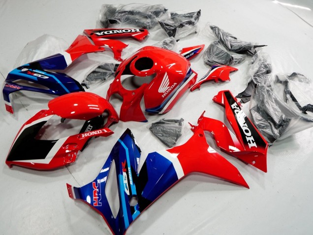 Beste Honda CBR650R Motorrad Verkleidung 2019-2020 - Rot Weiss Blau Glanzendes Schwarz HRC