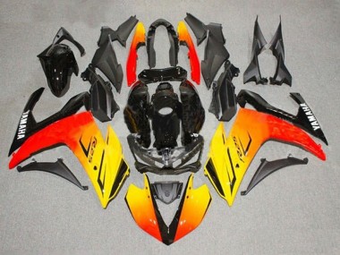 Beste Yamaha YZF R3/R25 Motorrad Verkleidung 2015-2018 - Gelb Rot Schwarz