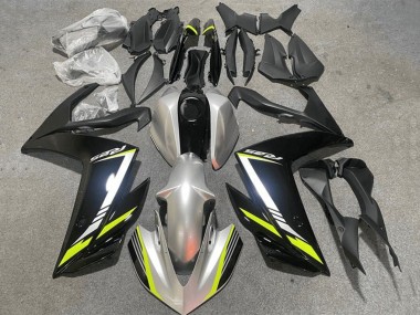 Beste Yamaha YZF R3/R25 Motorrad Verkleidung 2015-2018 - Silber Gelb Schwarz