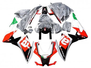 Beste Aprilia RSV4 1000 Motorrad Verkleidung 2016-2020 - Rot Schwarz Silber Grun