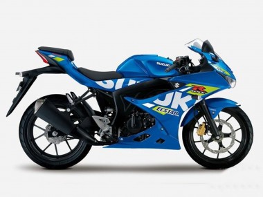 Beste Suzuki GSXR125 Motorrad Verkleidung 2017-2025 - Blau Gelb Ecstar