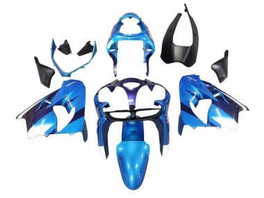 Beste Kawasaki ZX9R Motorrad Verkleidung 2002-2003 - Blau Weiss Schwarz