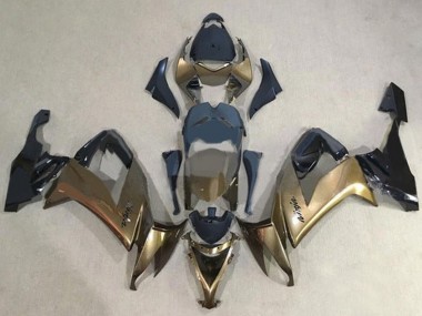 Beste Kawasaki ZX10R Motorrad Verkleidung 2008-2010 - Dunkel Gold Schwarz