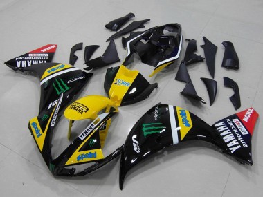 Beste Yamaha YZF R1 Motorrad Verkleidung 2012-2014 - Gelb Weiss Schwarz Rot Grun Monster