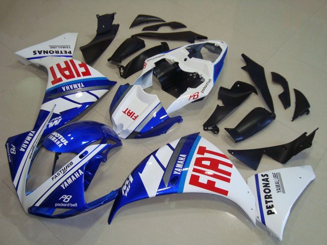 Beste Yamaha YZF R1 Motorrad Verkleidung 2012-2014 - Weiss Blau Rot Fiat