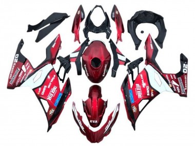 Beste Kawasaki Ninja 400 Motorrad Verkleidung 2018-2024 - Rot Blau Weiss Trick Star Bridgestone