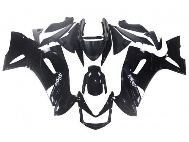 Beste Kawasaki Ninja 650 EX650 Motorrad Verkleidung 2006-2008 - Glanzendes Schwarz Weiss Ninja 650R