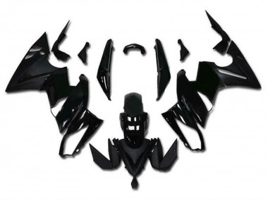 Beste Kawasaki Ninja 650 EX650 Motorrad Verkleidung 2009-2011 - Glanzendes Schwarz Matt Schwarz