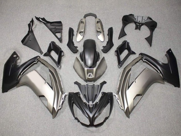 Beste Kawasaki Ninja 650 EX650 Motorrad Verkleidung 2012-2016 - Silber Matt Schwarz