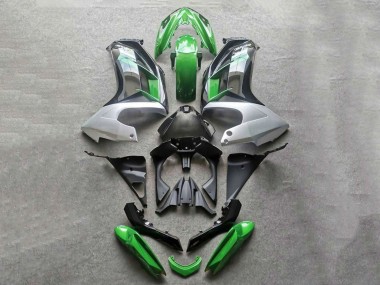 Beste Kawasaki Ninja 650 EX650 Motorrad Verkleidung 2012-2016 - Grun Grau Schwarz