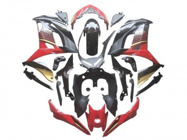 Beste Kawasaki Ninja 650 EX650 Motorrad Verkleidung 2017-2019 - Rot Schwarz Gold