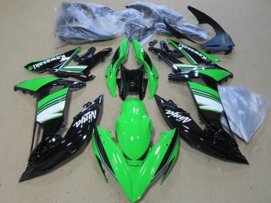 Beste Kawasaki Ninja 650 EX650 Motorrad Verkleidung 2017-2019 - Grun Weiss Glanzendes Schwarz