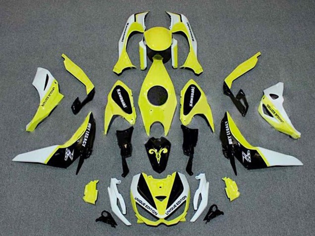 Beste Kawasaki Z1000 Motorrad Verkleidung 2014-2019 - Weiss Gelb Schwarz