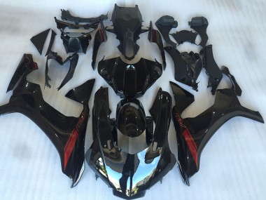 Beste Yamaha YZF R1 Motorrad Verkleidung 2015-2019 - Glanzendes Schwarz Rot