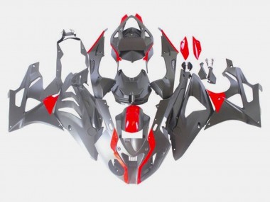 Beste BMW S1000RR Motorrad Verkleidung 2009-2014 - Rot Matt Schwarz