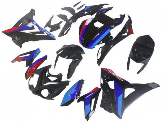 Beste BMW S1000RR Motorrad Verkleidung 2015-2016 - Blau Rot Glanzendes Schwarz