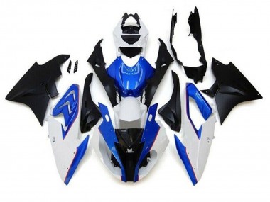 Beste BMW S1000RR Motorrad Verkleidung 2015-2016 - Weiss Blau Matt Schwarz