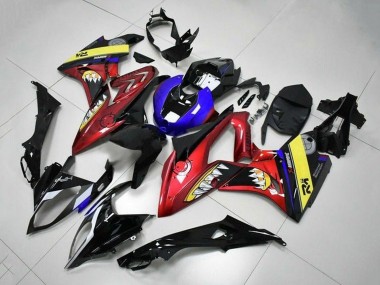Beste BMW S1000RR Motorrad Verkleidung 2015-2016 - Blau Rot Gelb Schwarz Hai